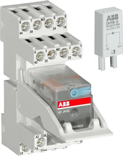 ABB CR-M024DC4LS42V Interface-Relais komplett mit Sockel 1SVR405613R1011 (Relaissockel)