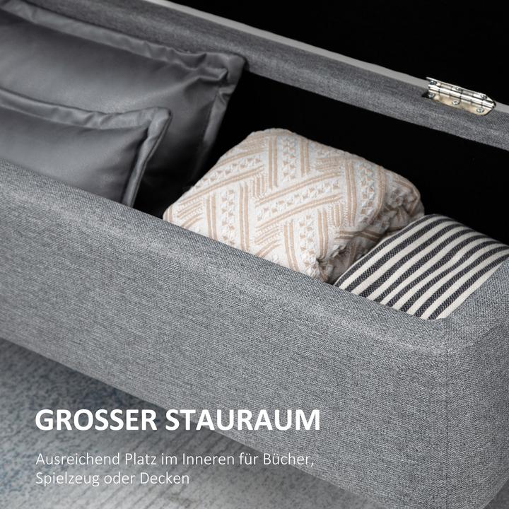 Image du produit Homcom Sitzbank Polyester, Stahl Grau (101 cm)