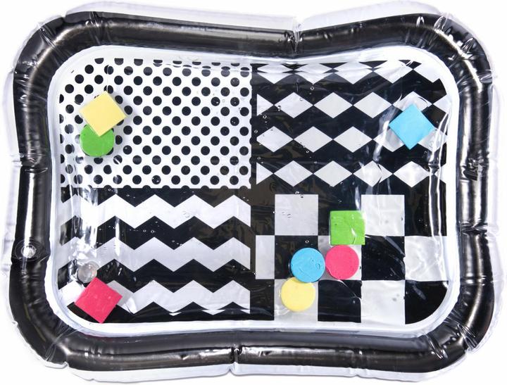 Ikonka Opblaasbare watermat met contrasterende zwarte en witte patronen 65cm x 50cm (65 x 50 cm)