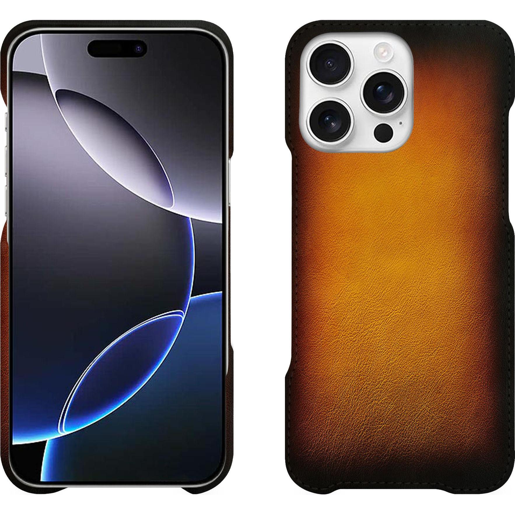 Noreve Lederschutzhülle (Apple iPhone 16 Pro Max), Smartphone Hülle, Violett