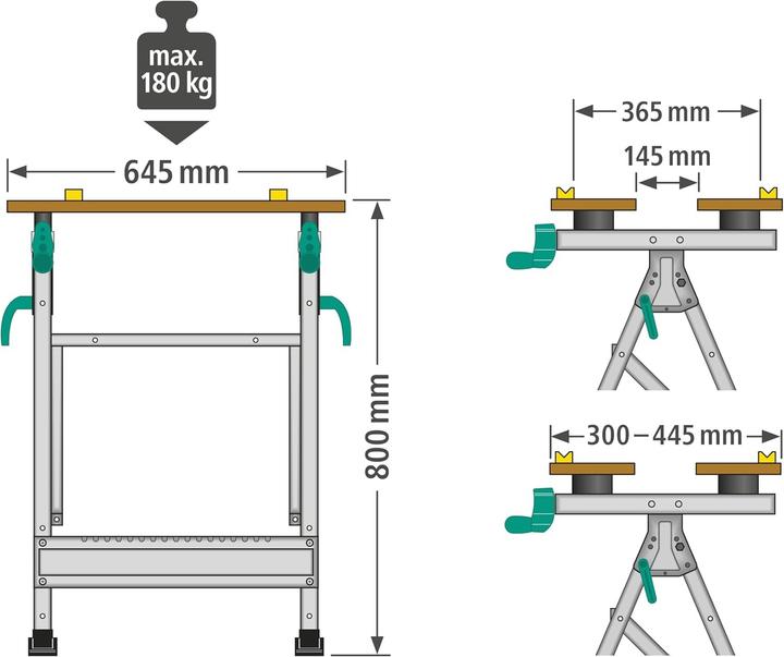 Actual product image wolfcraft Master 200 (60 cm, 120 cm)
