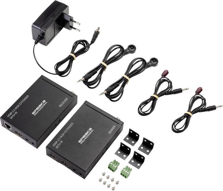 Actual product image SpeaKa Professional Extender (extension) SP HDE 300 HDMI® via network cable RJ45 60 m (Extender)