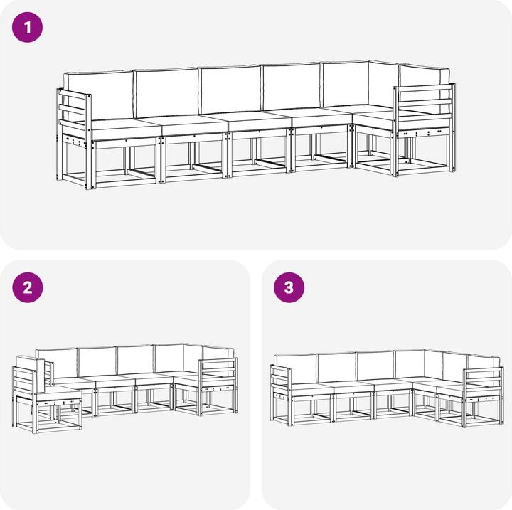 Produktbild vidaXL Outdoor-Sofa