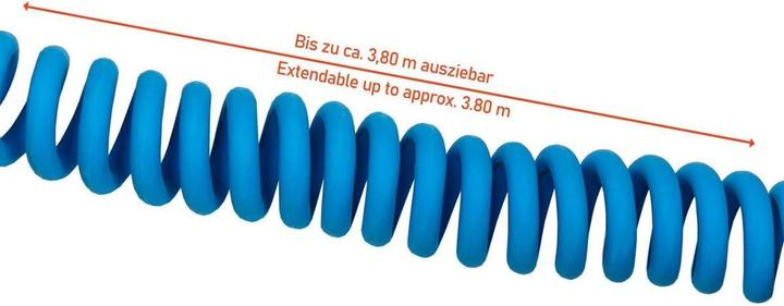 Actual product image Kabelmeister E-car spiral charging cable, type 2 plug to socket, 32 A, 5 m, blue (Type 2, 22 kW, 32 A, 5 m)