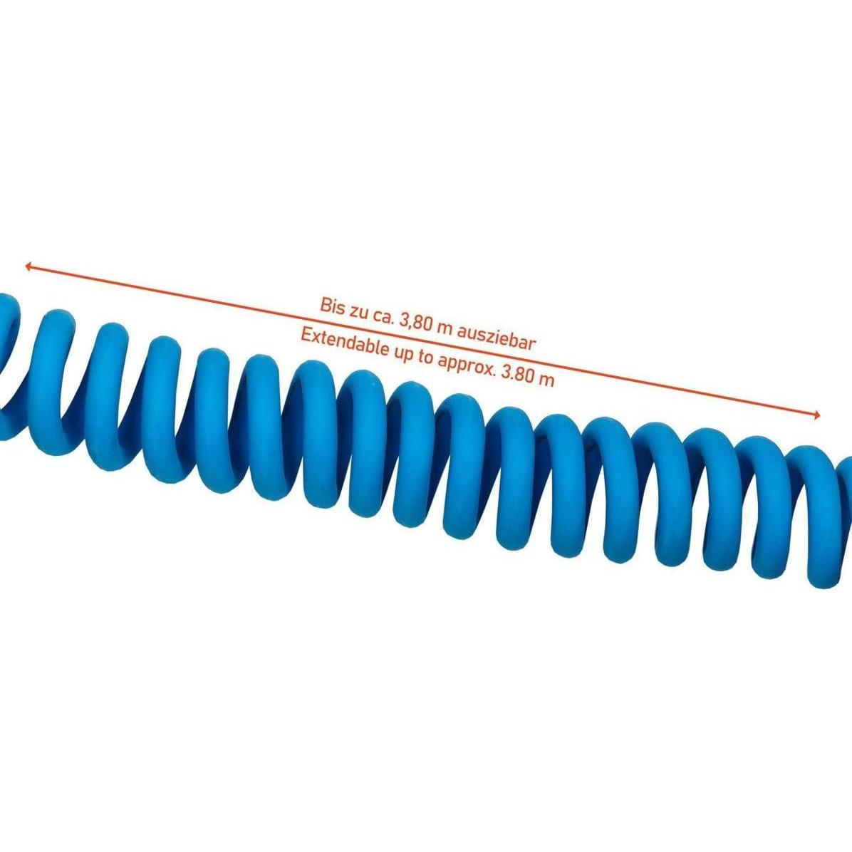 Kabelmeister, Elektroauto Ladekabel, E-Auto-Spiralladekabel, Typ 2 Stecker an Buchse, 32 A, 5 m, blau (Typ 2, 22 kW, 32 ...