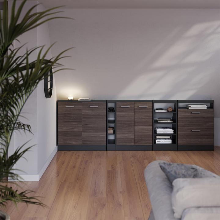 Produktbild Vichy Dachschrägenschrank Rion, Edelgrau/Anthrazit/Anthrazit, mit 2 Türen (46 x 60 x 81.60 cm)