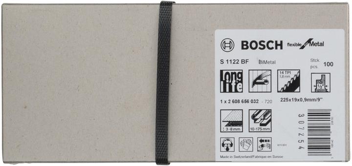 Produktbild Bosch Professional Zubehör Säbelsägeblatt S 1122 BF Flexible for Metal, 100er-Pack