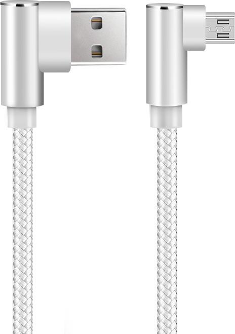 Actual product image SIGN Angled USB-A to Micro-USB Cable 1m - White (1 m)