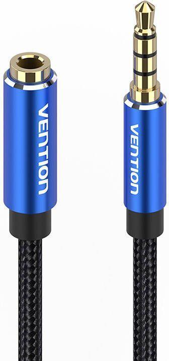 Image du produit Vention TRRS 3.5mm mâle vers 3.5mm femelle Extender audio 5m BHCLJ Bleu (5 m, Jack 3,5 mm (AUX))