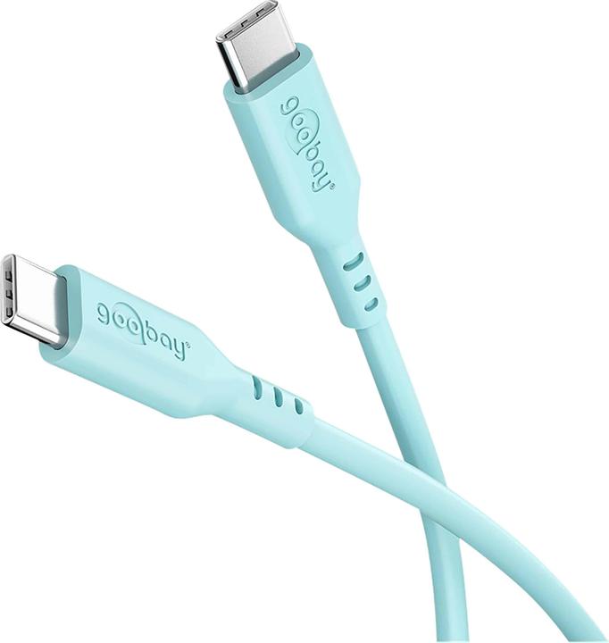 Produktbild Goobay USB-C-Silikonkabel, 1,5 m, türkis (1.50 m, USB 2.0, 60 W)