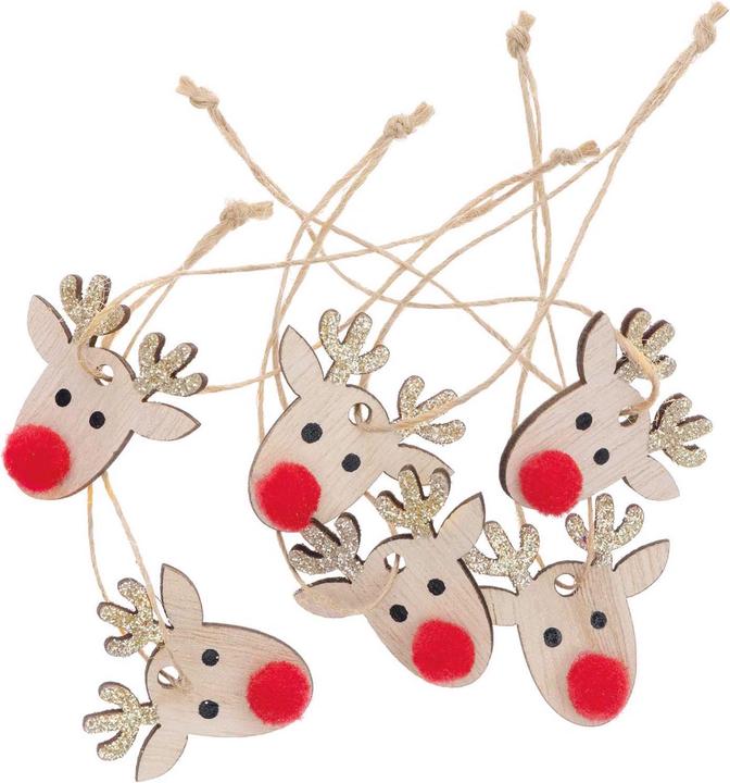 Produktbild Rico Design Aufhänger Rentier (6x)