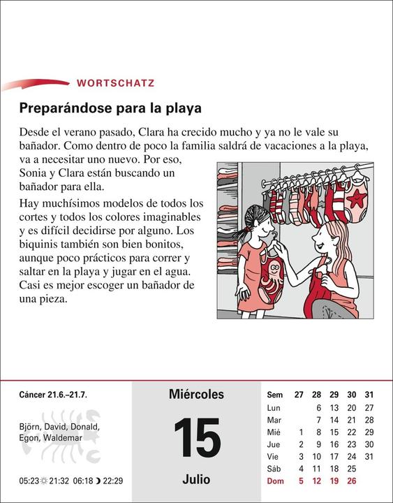 Produktbild Harenberg Spanisch Sprachkalender 2026 - Spanisch lernen leicht gemacht - Tagesabreisskalen (12.5 x 16 cm)