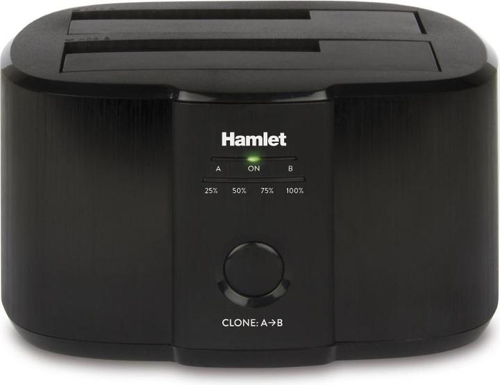 Immagine prodotto Hamlet USB 3.0 Docking Station per hard disk sata da 2,5" o 3,5" usb 3.0 (USB-A, 2 porte)