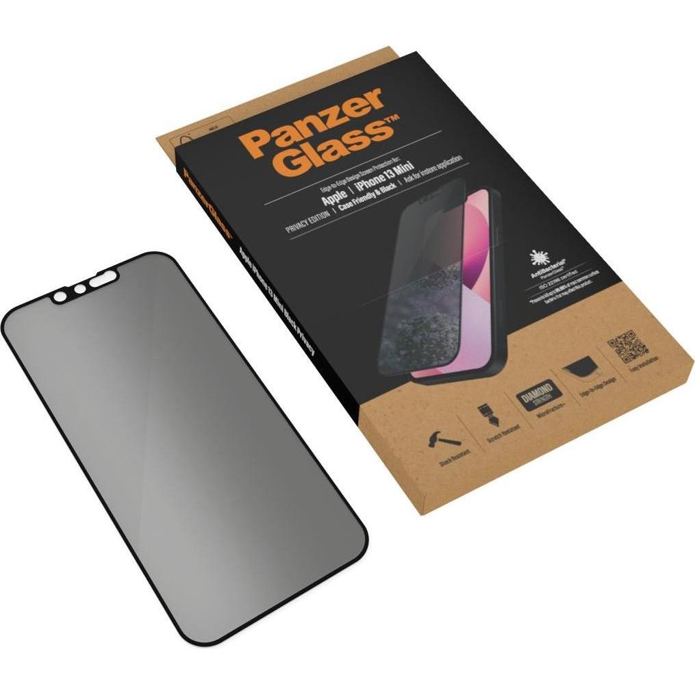 Thumbnail - PanzerGlass Privacy (1 Stück, Apple iPhone 13 mini), Smartphone Schutzfolie, Schwarz