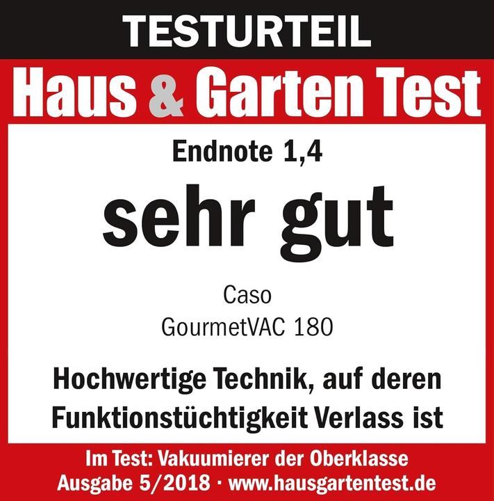 Produktbild Caso GourmetVAC 180 Folienschweiss-/Vakuumierautomaten