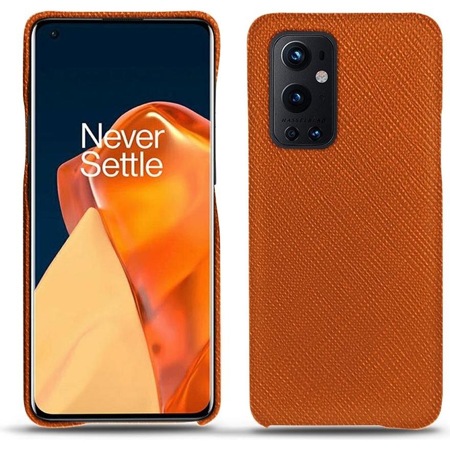 Noreve Lederschutzhülle (OnePlus 9 Pro), Smartphone Hülle, Orange