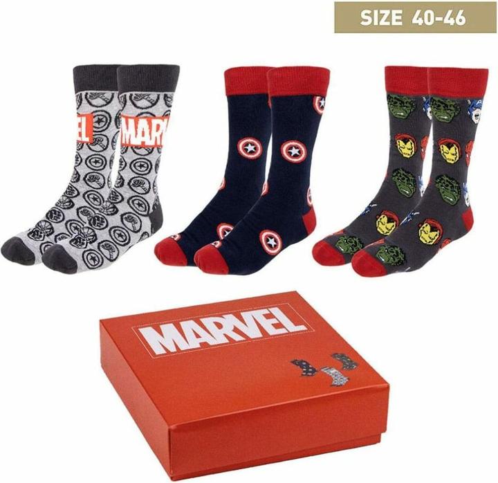 Produktbild Cerda MARVEL - Avengers - Pack de 3 Paires de Chaussettes (Taille 40-46) (3er Pack, 40 - 46)