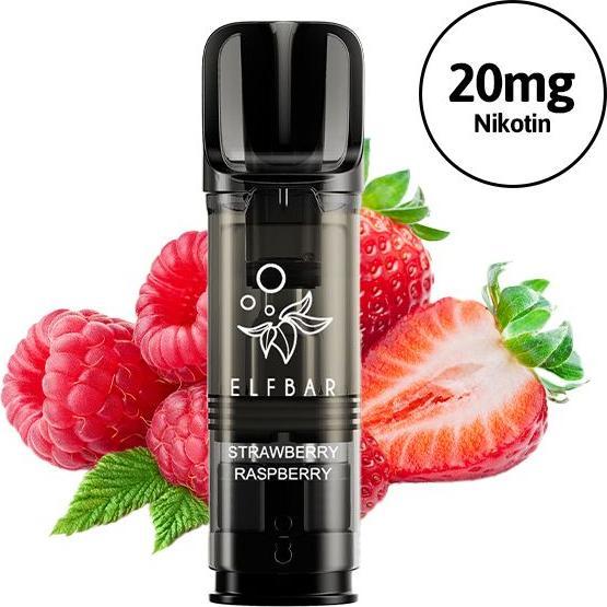 Actual product image Elfbar ELFA Pro - 2ml PODs 20mg, Strawberry Raspberry (Raspberry, Strawberry)
