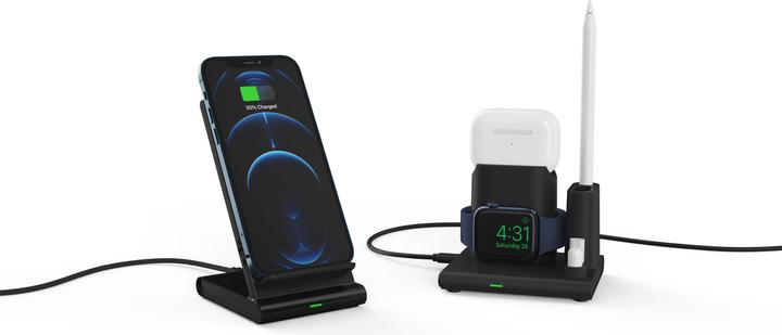 Adam Elements OMNIA Q4 | 15W 4-in-1 Wireless Charging Station | black (15 W)