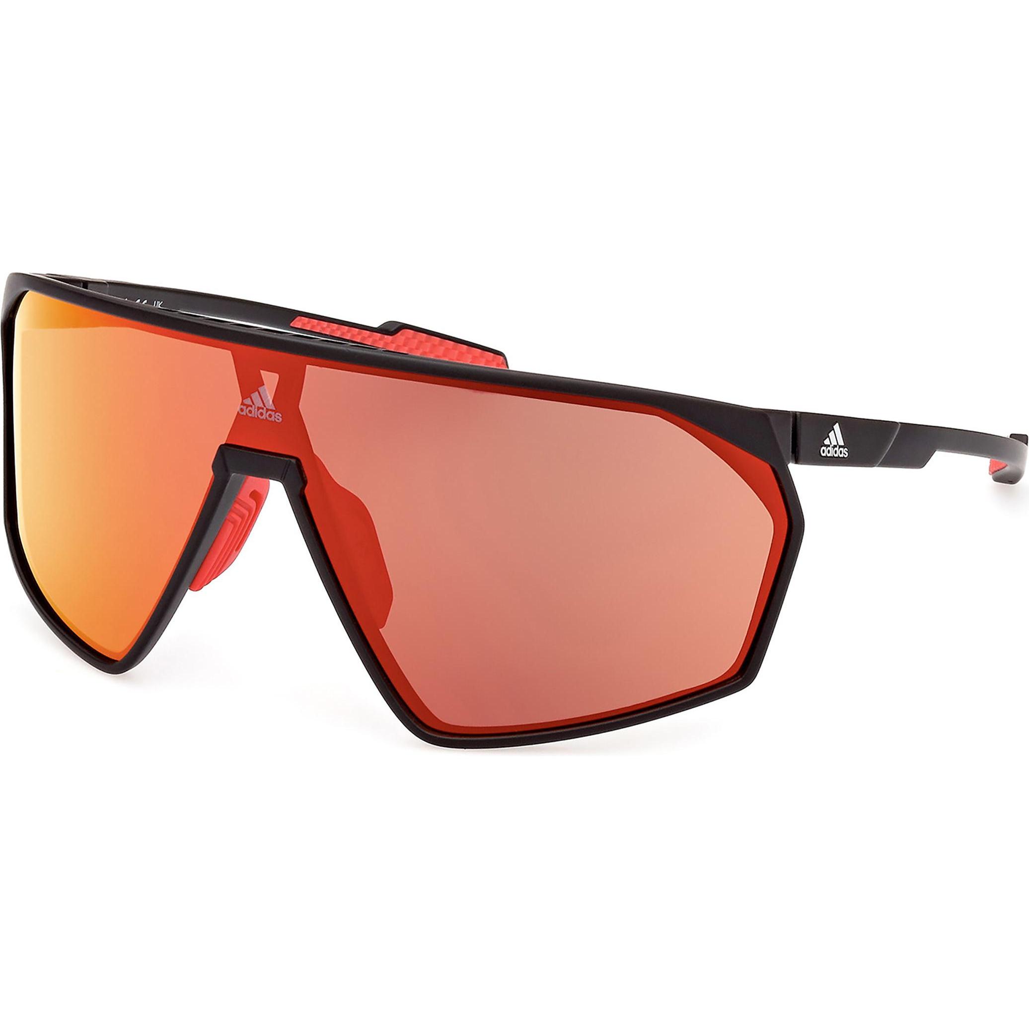 adidas, Herren, Sportbrille, SP0073 Mirror Cat. 3 (VLT 15%) (Matte Black, Matte Black Ink), Schwarz