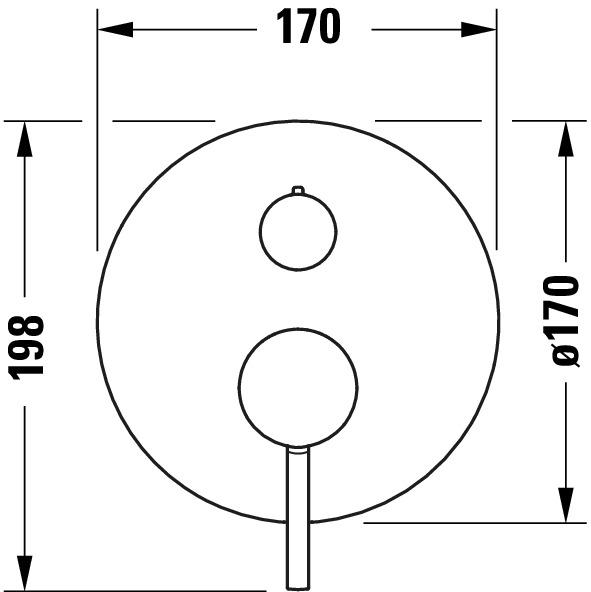 Image du produit Duravit Circle Mitigeur monocommandé pour douche, encastré, chrome, CE4210012010