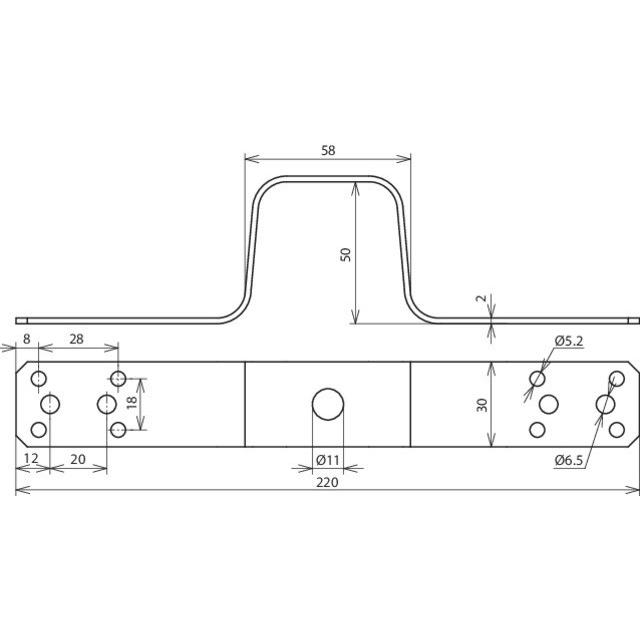 Thumbnail - Dehn 377026 – Dreistockklemme Brücke Lang mit Akku 170 mm Aluminium, SAT Zubehör, Silber