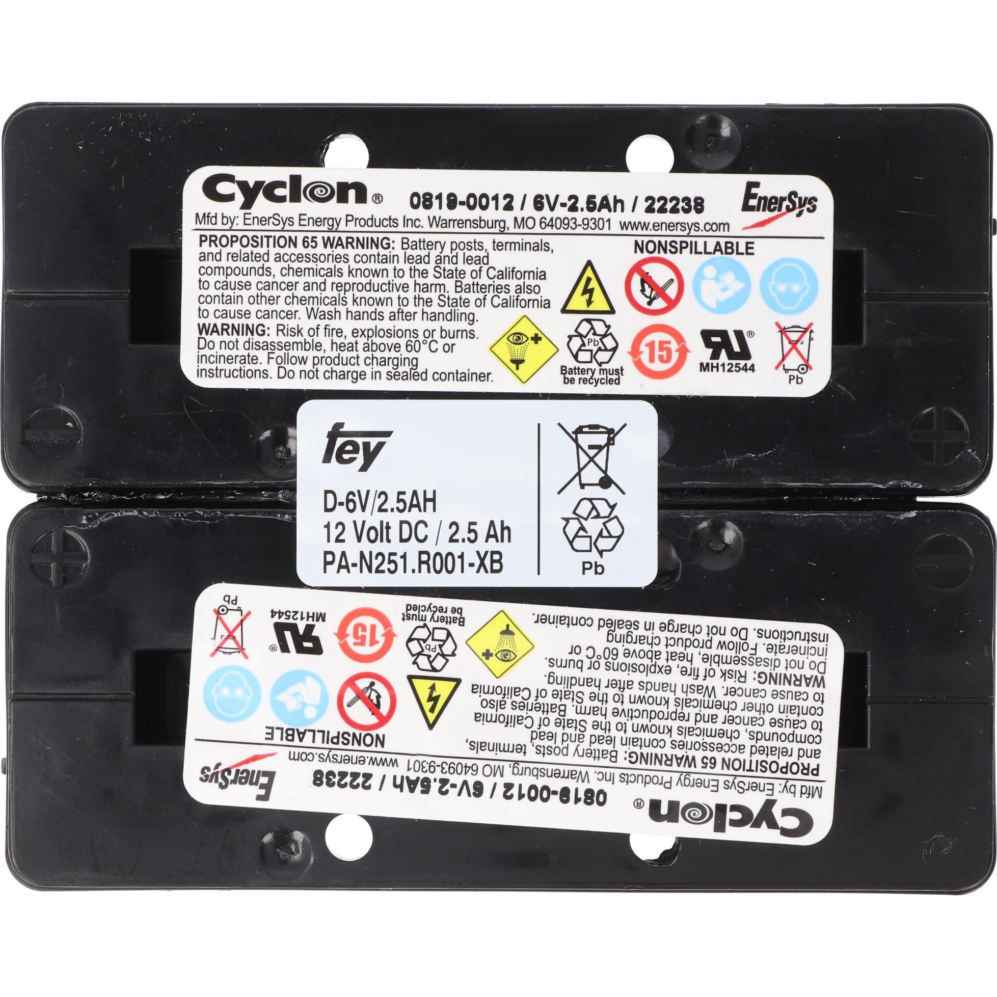 Hawker Energy Hawker Enersys Cyclon 0819-0020, Pb2,5-12, Faston 4,8mm Anschluss, 12V, 2,5Ah (1 Stk., 2500 mAh), Batterie...