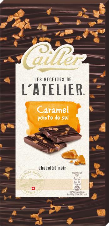 Produktbild Cailler Les Recettes de L'Atelier Tafelschokolade Dunkel mit Karamell (100 g)