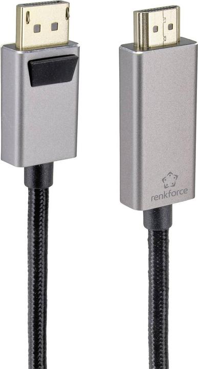 Produktbild Renkforce RF-4995154 DisplayPort HDMI Verbindungskabel(1x Stecker (1 m, DisplayPort, 2.1)