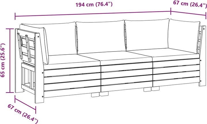 Produktbild vidaXL Outdoor-Sofa