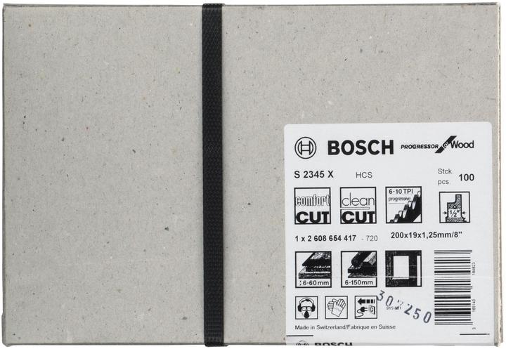 Actual product image Bosch Professional Zubehör Sabre saw blade S 2345 X, Progressor for Wood, 100-pack