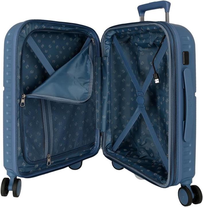 Actual product image Pepe Jeans Accent Set with TSA Lock, ABS Construction, Expandable Suitcase, Spinner Wheels