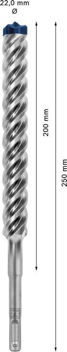 Image du produit Bosch Professional Zubehör Foret marteau EXPERT SDS plus-7X, 22 x 200 x 250 mm (22 mm)