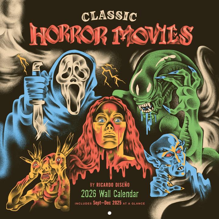 Abrams & Chronicle Classic Horror Movies 2026 Wall Calendar (30.5 x 30.5 cm)
