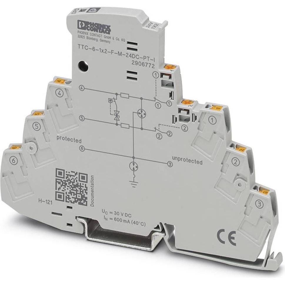 Phoenix Contact, Protezione contro le sovratensioni, TTC-6-1X2-F-M-24DC-PT-I