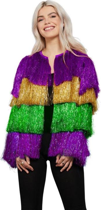 Produktbild Smiffys Lametta Festivaljacke Mardi Gras (L, XL)