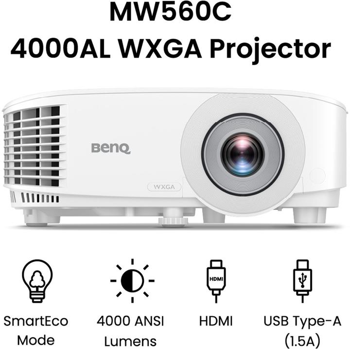 Image du produit BenQ Beamer MW560C 4000 Lumen WXGA (WXGA, 4000 lm, 1.55 - 1.7:1)