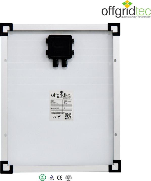 Actual product image Offgridtec OFF 3-01-001560 - Solar panel, mono, 12 V, 20 W (20 W, 1.80 kg)