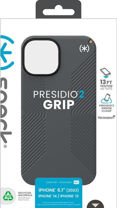 Image du produit speck Presidio2 Grip pour iPhone 15 Hulle MagSafe Back Cover Gris (Apple iPhone 15)