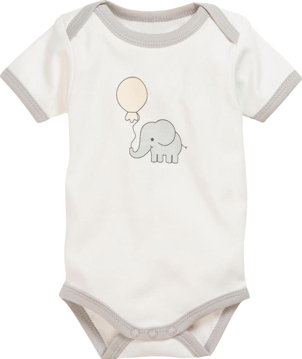 Produktbild Schnizler 2er Pack kurzarm Body Elefant grau (62, 68)