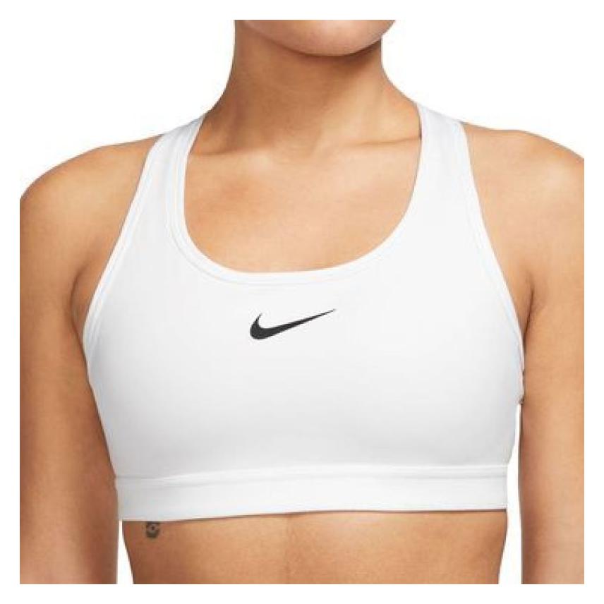 Nike, Sportbeha, Dri-Fit Swoosh Medium Ondersteunende Beha Voor Dames (S), Zwart, Wit