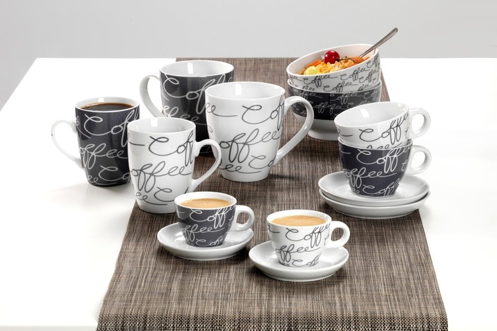 Produktbild Flirt by R&B Cappuccinotasse 'Cornello grey' mit Untere (180 ml, 4 x)