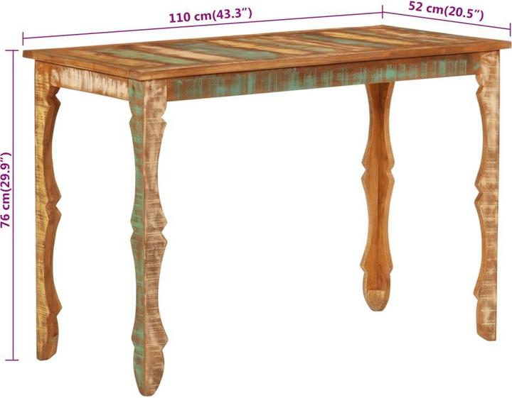 Produktbild vidaXL Esstisch (110 x 52 x 76 cm)