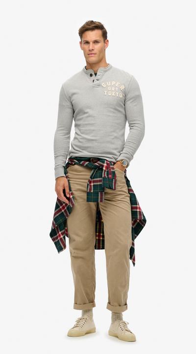 Produktbild Superdry Grandad-Oberteil im Vintage-Stil mit langen Ärmeln (S)