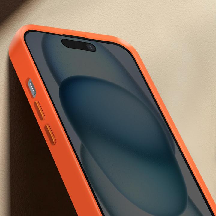 Produktbild Decoded AntiMicrobial Silicone Backcover iPhone 15 Plus Apricot (Apple iPhone 15 Plus)