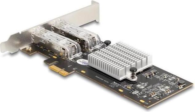 Actual product image Delock PCI Express x1 card to 2 x SFP Slot Gigabit LAN i350 (Mini PCI Express)