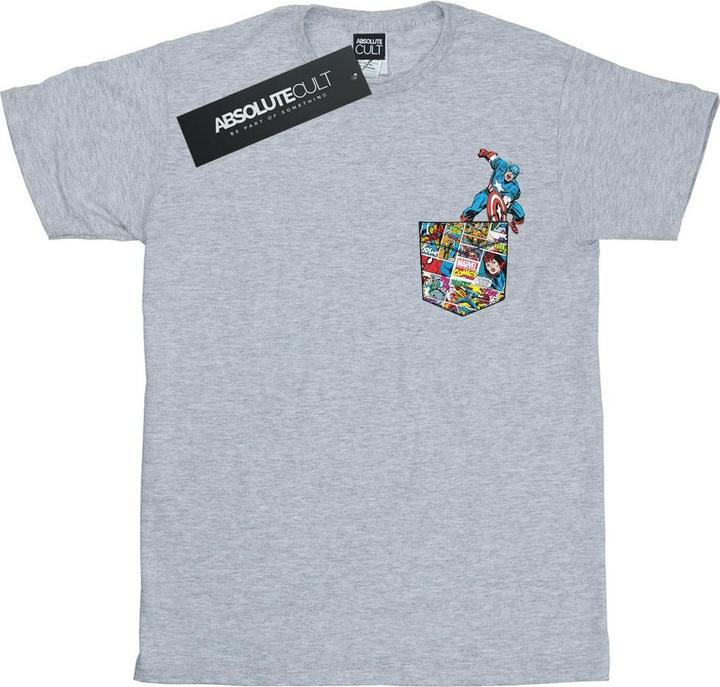 Produktbild Captain America Faux Pocket TShirt (XXL)