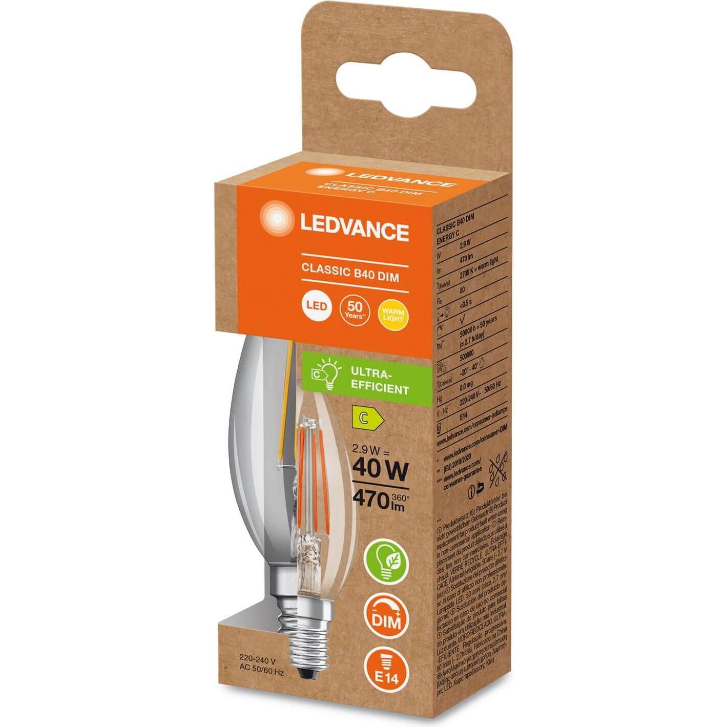 Thumbnail - Ledvance, Leuchtmittel, LED-Kerzenlampe (E14, 2.90 W, 470 lm, 1 x, C)