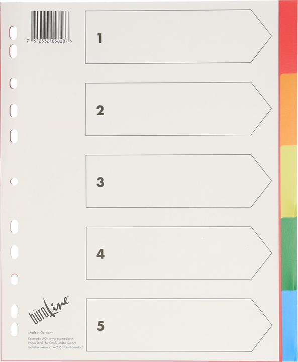 Image du produit BüroLine Intercalaire PP coloré A4