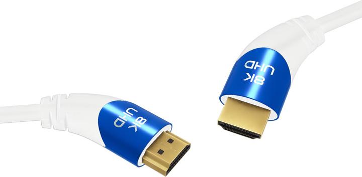 Produktbild Oehlbach HDMI AV Anschlusskabel (1x HDMI-Stecker - 1x HDMI-Stecker) 3 m Weiss (3 m, HDMI, 2.1)